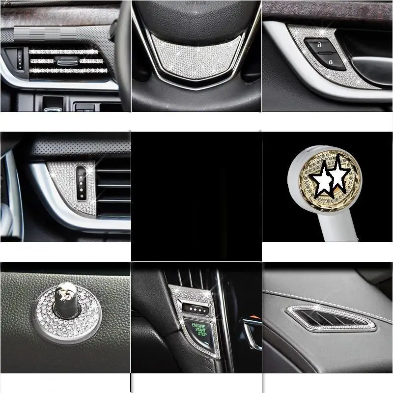 Автомобильный Выпускной кондиционер замок двери зажигания декоративный Хром