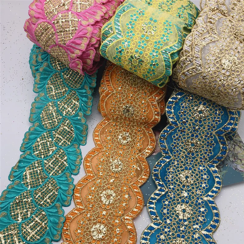 10 ярдов винтажный дизайн с металлической вышивкой кружево Нигерия Венеция