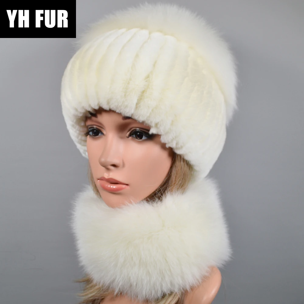 Женские Новый стиль реального из натурального меха серебристой лисы шапки и