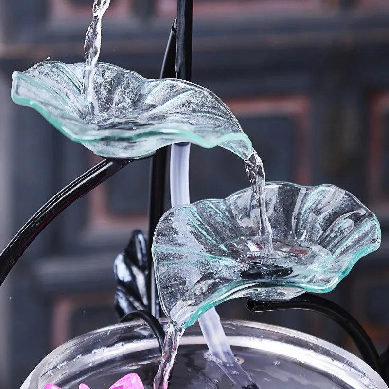 3-ступенчатое лотоса настольная воды украшения для фонтана увлажнитель воздуха