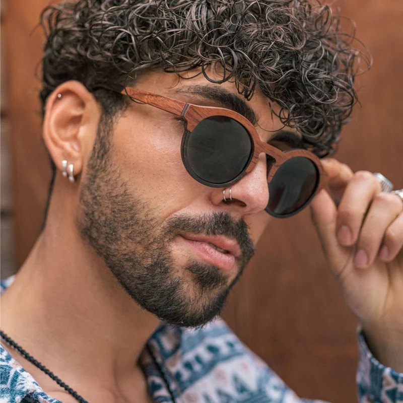 

Eva Handmade Oval Wooden Sunglasses For Men Women 2021 Brand Designer Sun Glasses