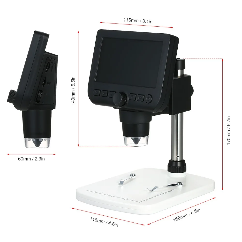 

UM046 Digital Inspection Microscope 4.3" LCD 800X Magnification