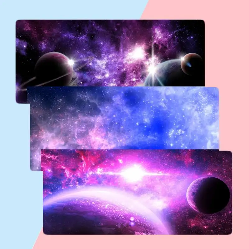 

Starry sky space Unique Desktop Pad Game Mousepad X XL XXL Non slip Cushion Thickness 2mm LockEdge equal LE