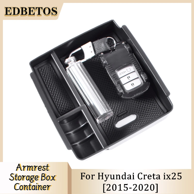 Для Hyundai Creta IX25 2015 2016 2017 2018 консоль подлокотник органайзер для хранения Creta IX25 центральный Conosle Органайзер лоток