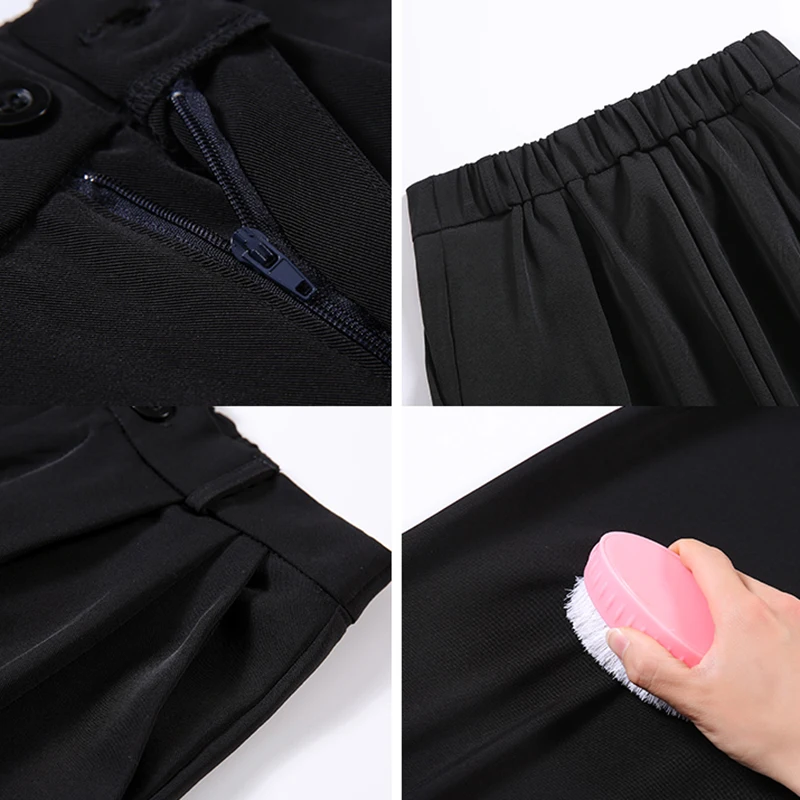 

Cool Comfort Women Gabby Pink Pants High Waist Korean Straight Slacks Lady Wide Leg Pants Female Oversized Cute Suit Trousers