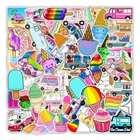 103050pcs colorful summer ice cream aesthetic stickers laptop water bottle phone guitar bike graffiti sticker decal kid toy