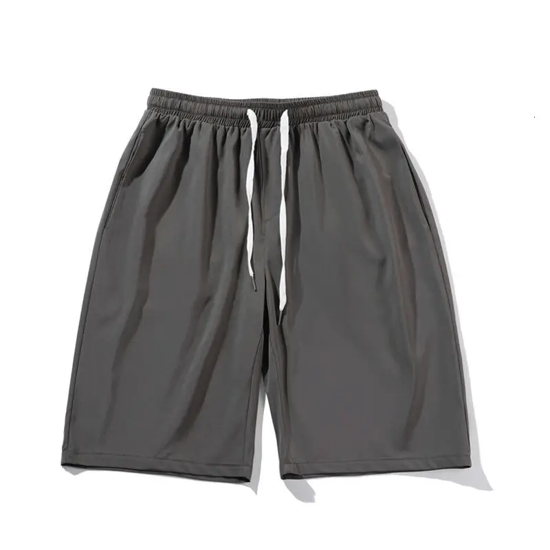

Summer Men Shorts Straight Loose Casual Shorts Ice Silk Korean Style Shorts For Man Solid Color Male Shorts