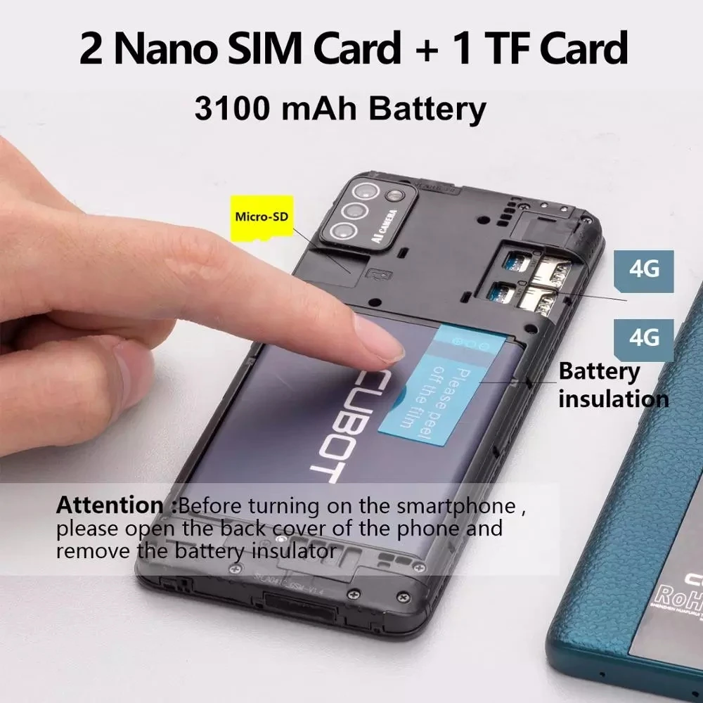 Смартфон Cubot Note 7 глобальная версия дюйма 2 + 16 ГБ тройная камера 13 МП 4G LTE 5 мА · ч