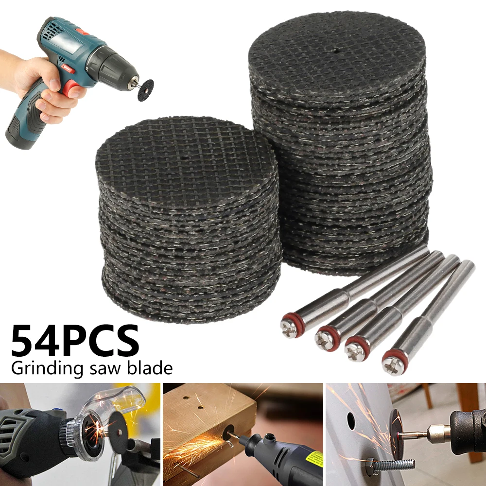 

54pcs 32mm Abrasive Cutting Discs Cut Off Wheels Disc Electric Metal Wood Cutting Tool for Rotary Dremel Abrasive Accessories