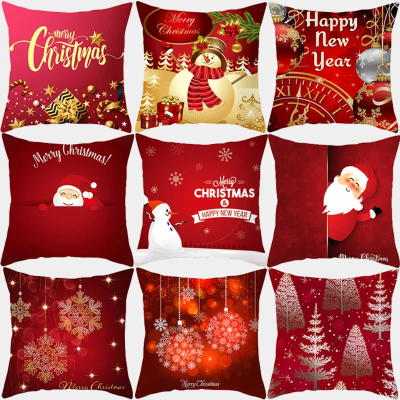 

Рождественские наволочки, наволочки 45*45, с рождеством, Декоративные диванные подушки, полиэстер декоративная наволочка для подушки