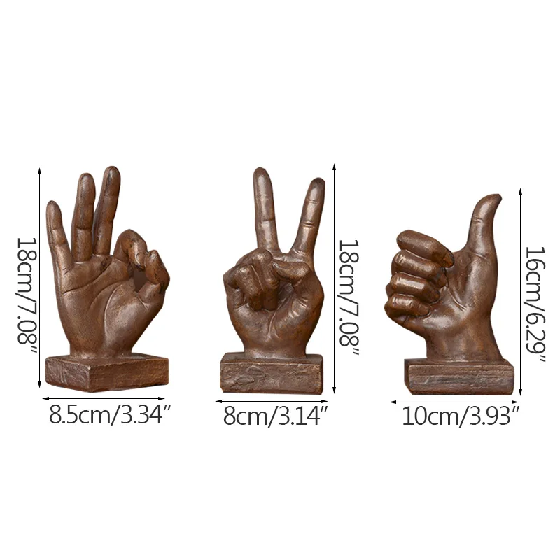 

Strongwell European Creative Finger Ornaments Resin Crafts Desktop Decor Home Decorations Living Room Vintage Furnishings Gift