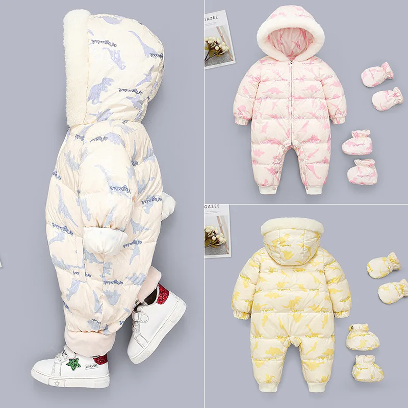 

Children's down jacket baby romper one-piece newborn clothes plus velvet thickening baby clothes 6 months -3 years old