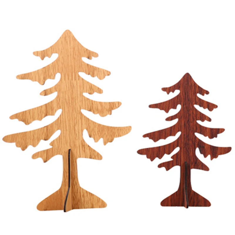Миниатюрный Сказочный Сад DIY деревянная Рождественская елка украшения дома