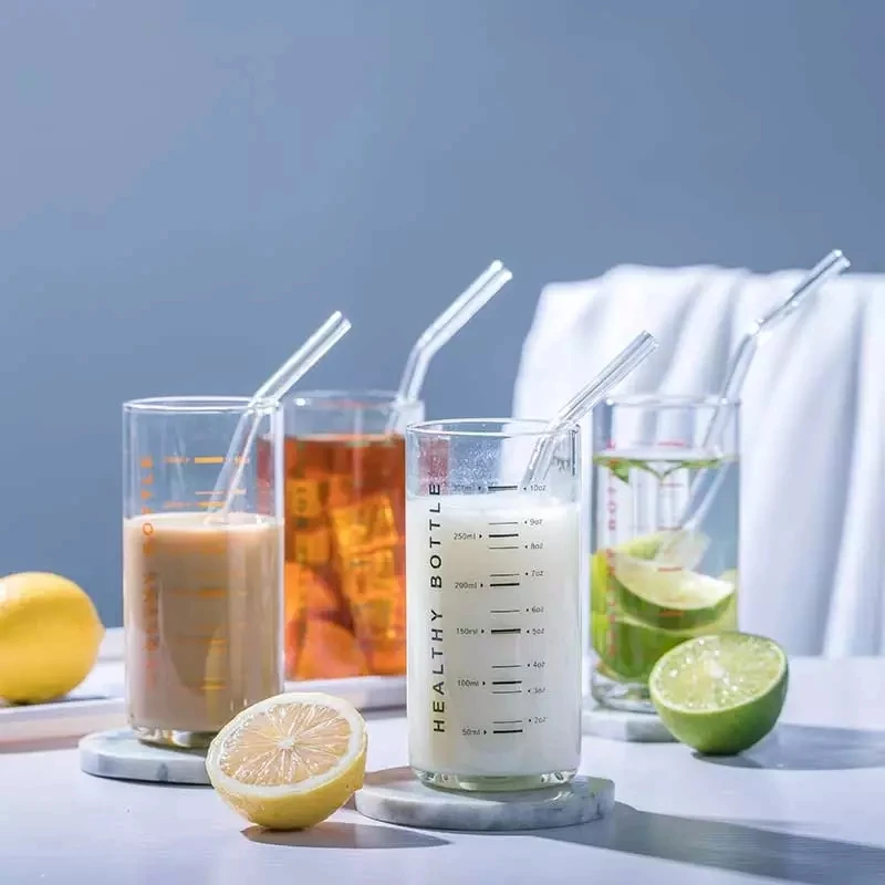 Стеклянная мерная чашка 300 мл термостойкая кружка для кофе и молока завтрака с