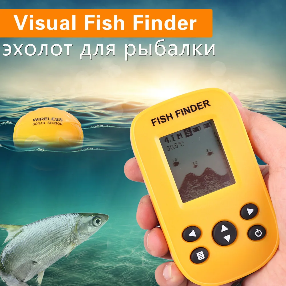 Беспроводной рыболокатор yushibao x9 глубина 100 м сонар эхолот с сигналом для океана