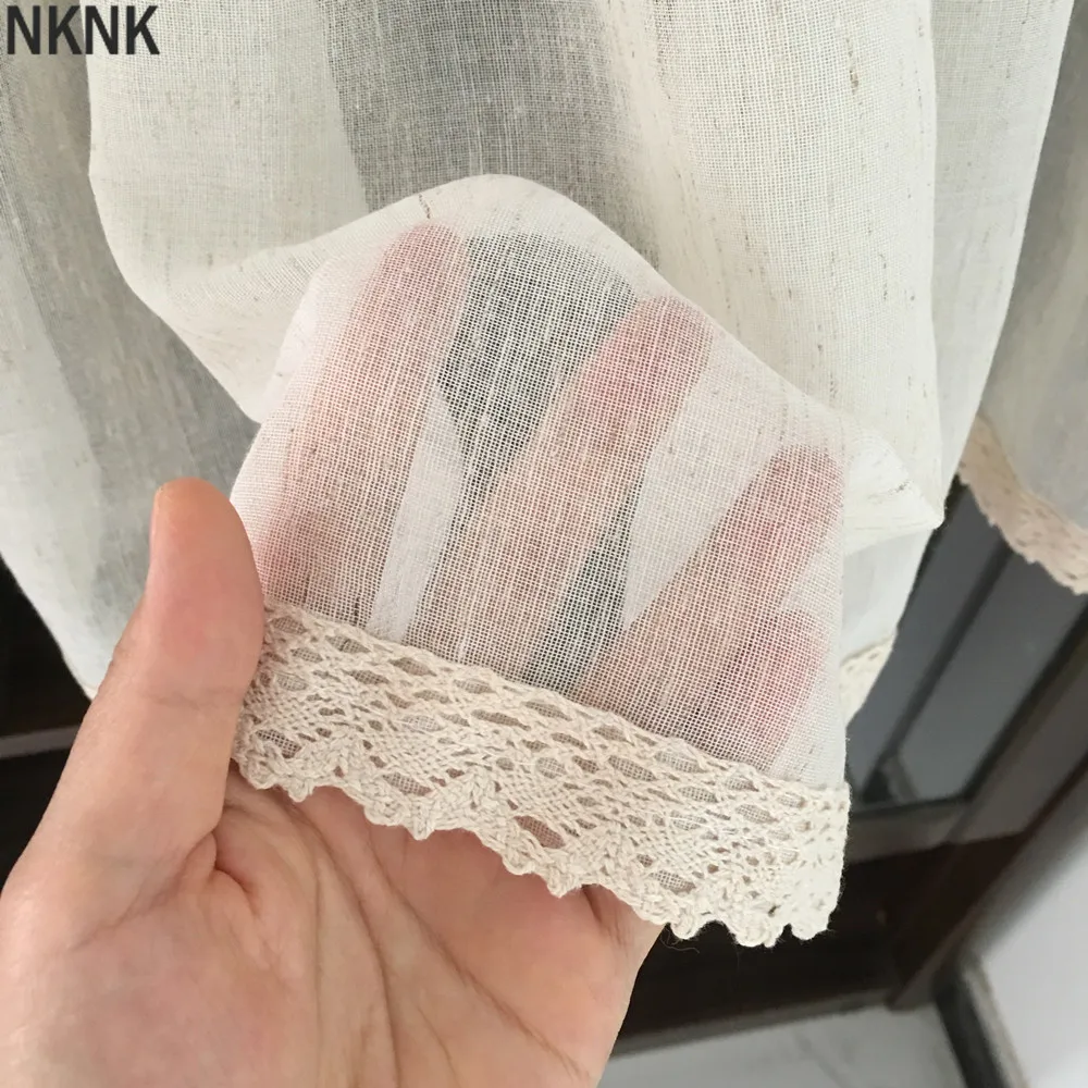

Rustic style Half Curtain For Kitchen Beige Cotton Linen Cabinet Door Tulle Short Curtain Home Bar Coffee Shop Decor Custom Made