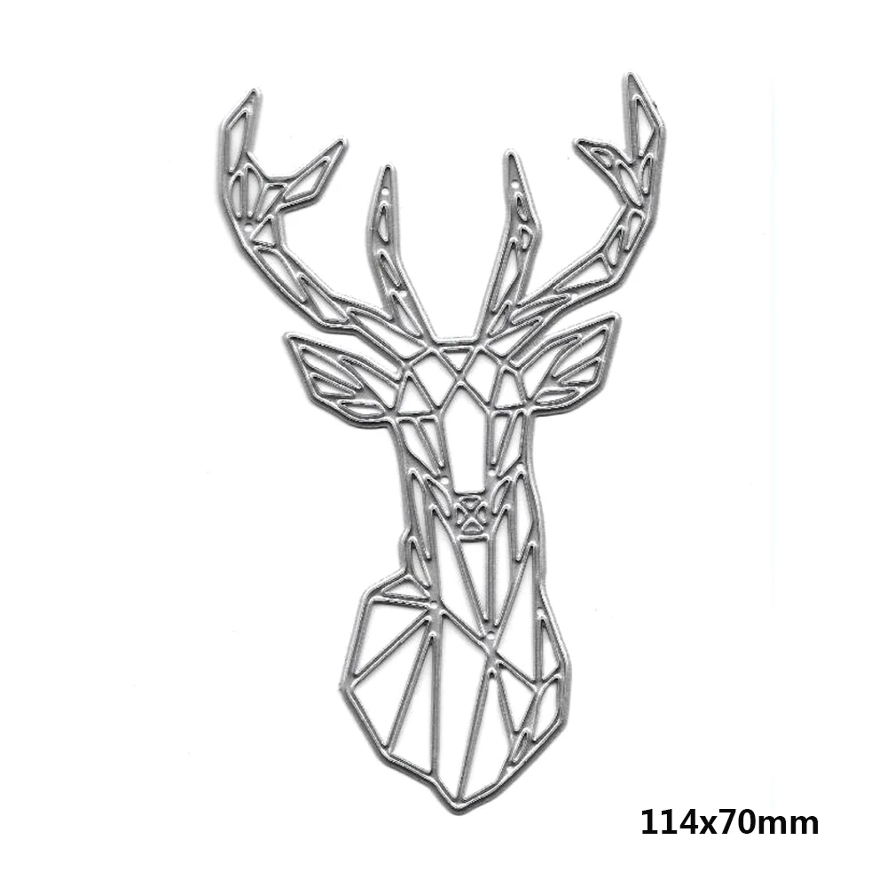 Рождественские штампы с головой оленя скрапбукинг металлические режущие новые