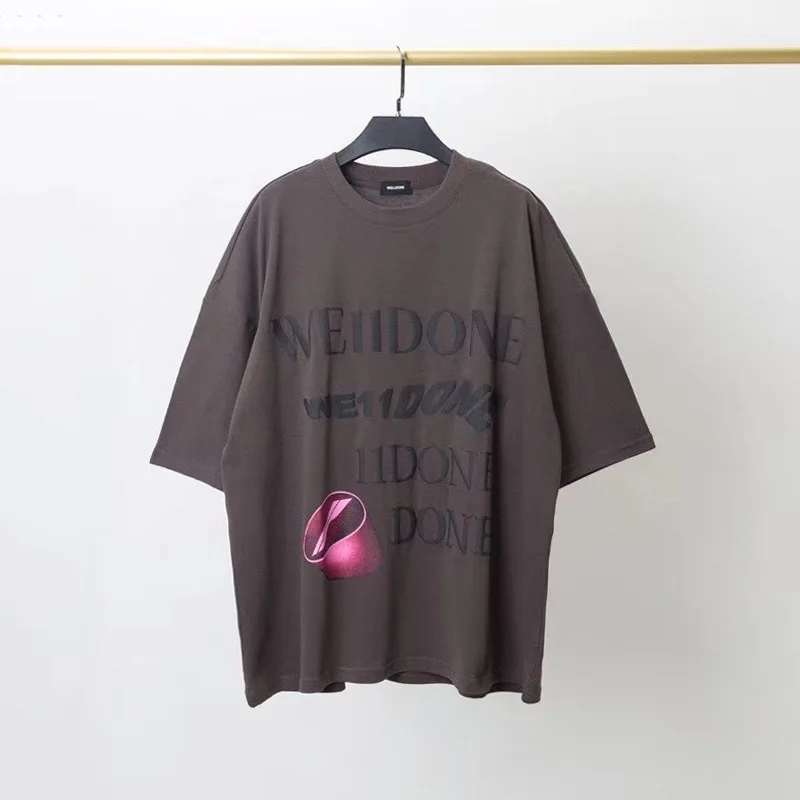 

Japan and South Korea tide brand welldone short sleeve T-shirt we11done 20ss 3D foam printing short sleeve T-shirt