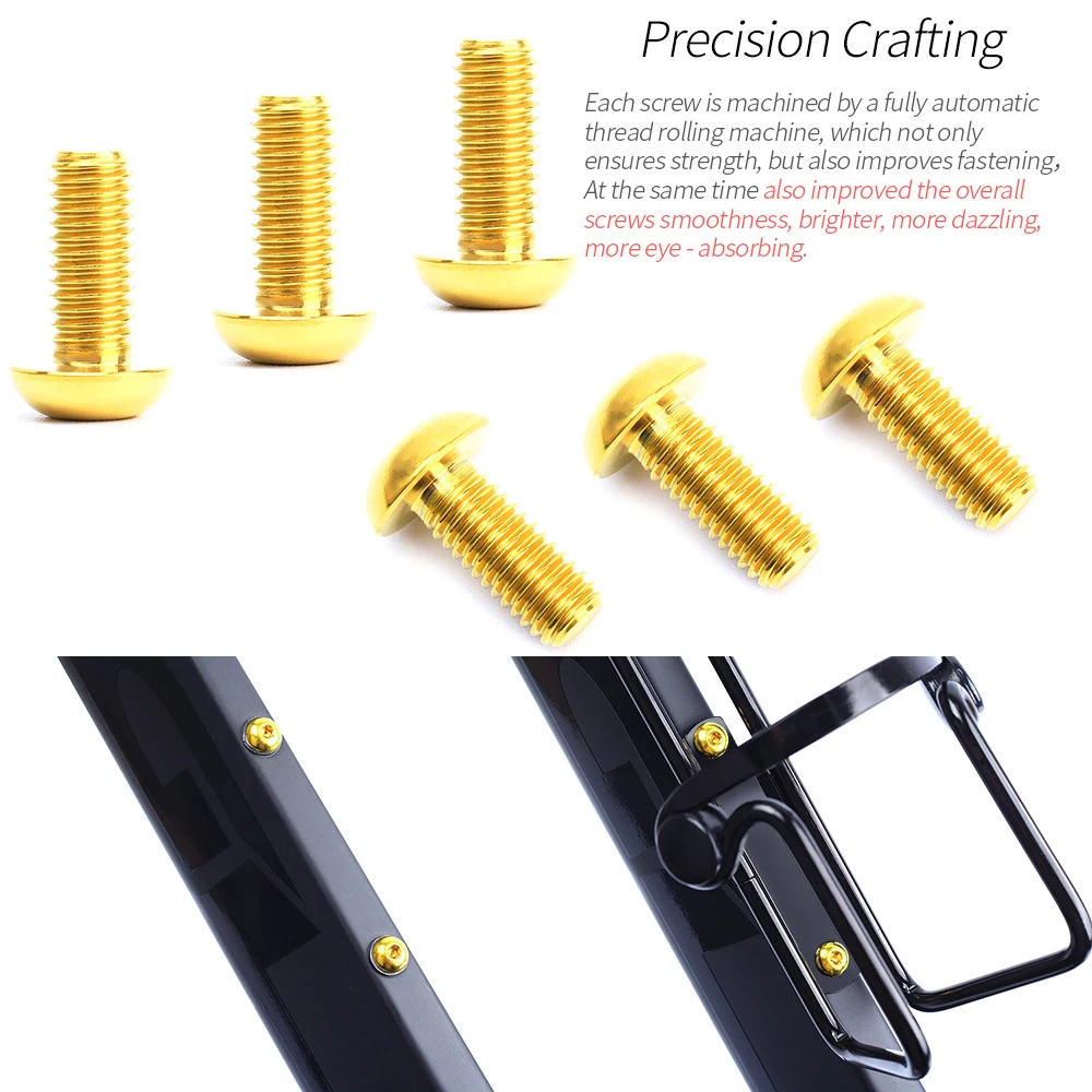risk 2pcsbox road mountain titanium alloy bike bicycle m5x12 water bottle cage fixing bolts air pump holder bracket fixed screw free global shipping
