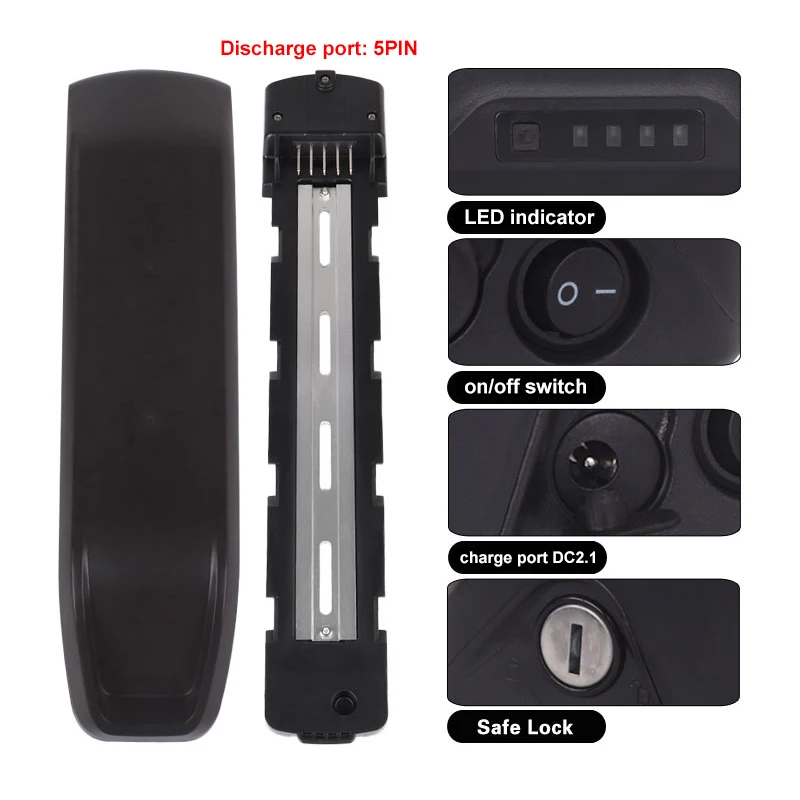 POLLY DP-9 Battery Case 36V 48V 52V Empty Box Fit 91PCS 18650 Cells Nickel Strip BMS for DP9 eBike Battery DIY 10S9P 13S7P 14S6P