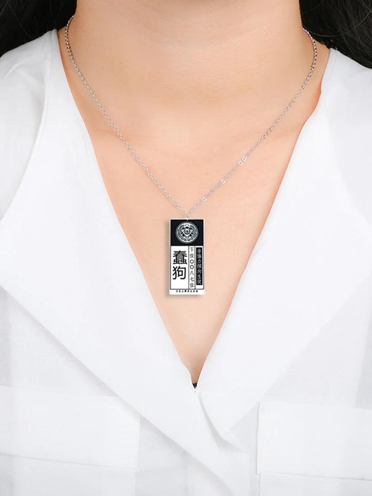 

Anime Kakegurui Compulsive Gambler Necklace Jabami Yumeko ID Card Acrylic Pendant Necklaces Cosplay Jewelry