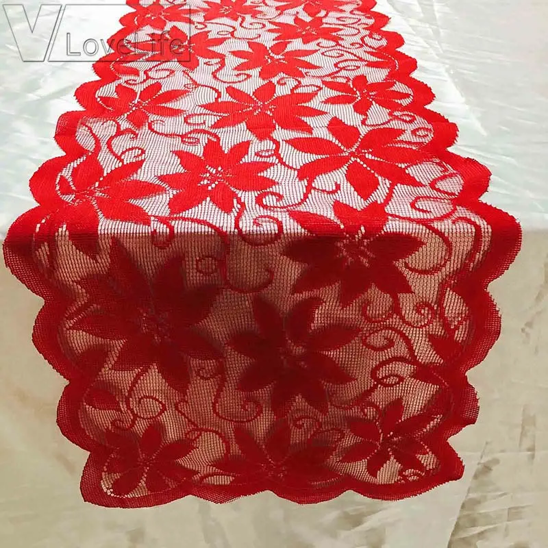 Кленовый лист кружева цветок скатерть дорожка столы Ткань Свадьба кухня