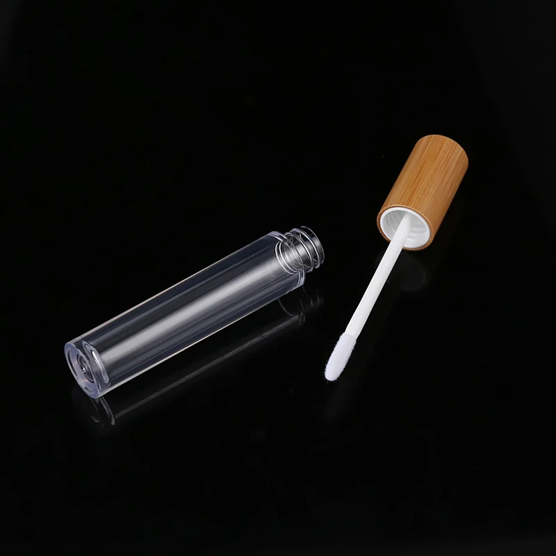 

lilipgloss tube empty 5ml /6ml Bamboo lipgloss tube cosmetic packaging lip gloss tubes with wand