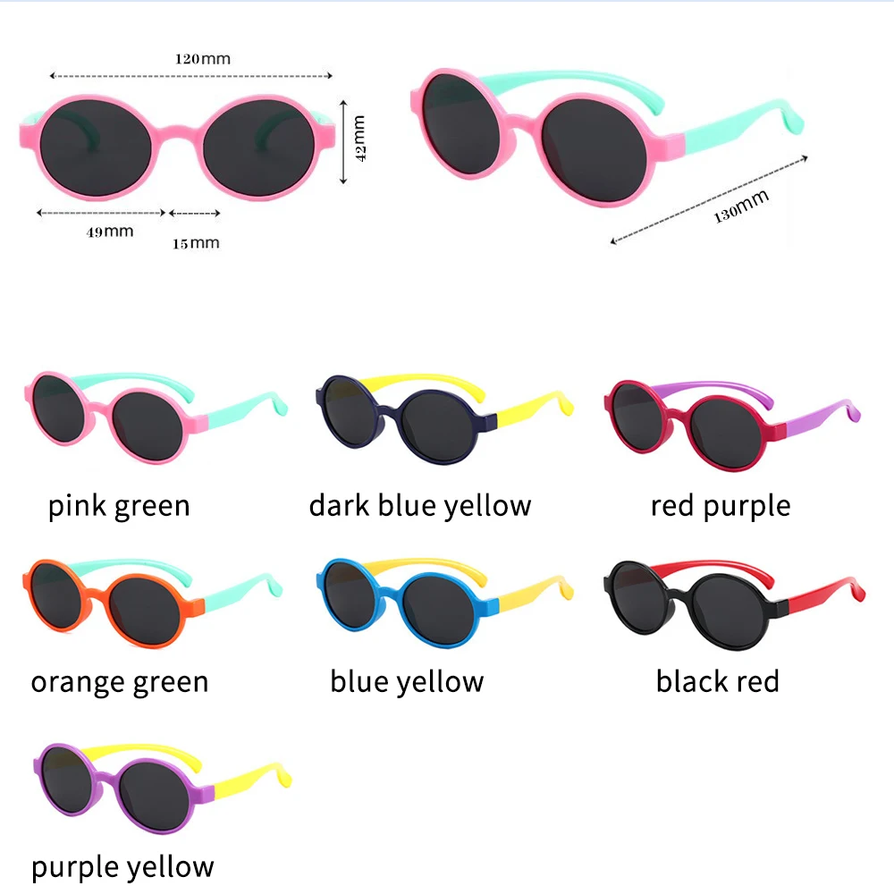 

YAMEIZE Fashion Kids Polarized Sunglasses Girls Boys Vintage Round Glasses Chirldren Sun Glasses UV Protection Baby Eyewear Gafa