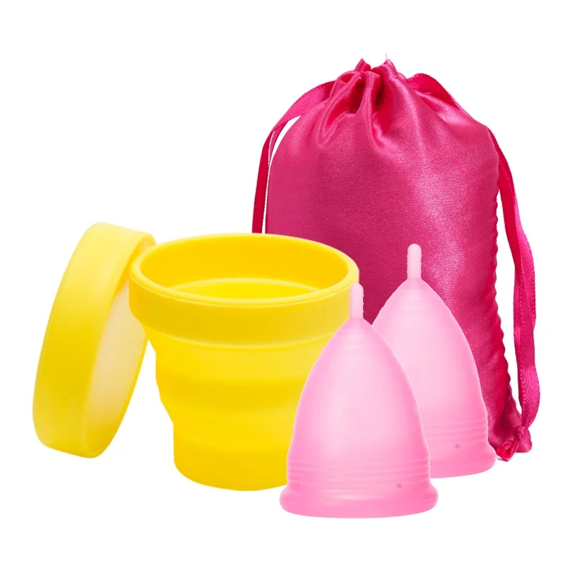 Набор менструальных чашек для женской гигиены медицинский силиконовый
