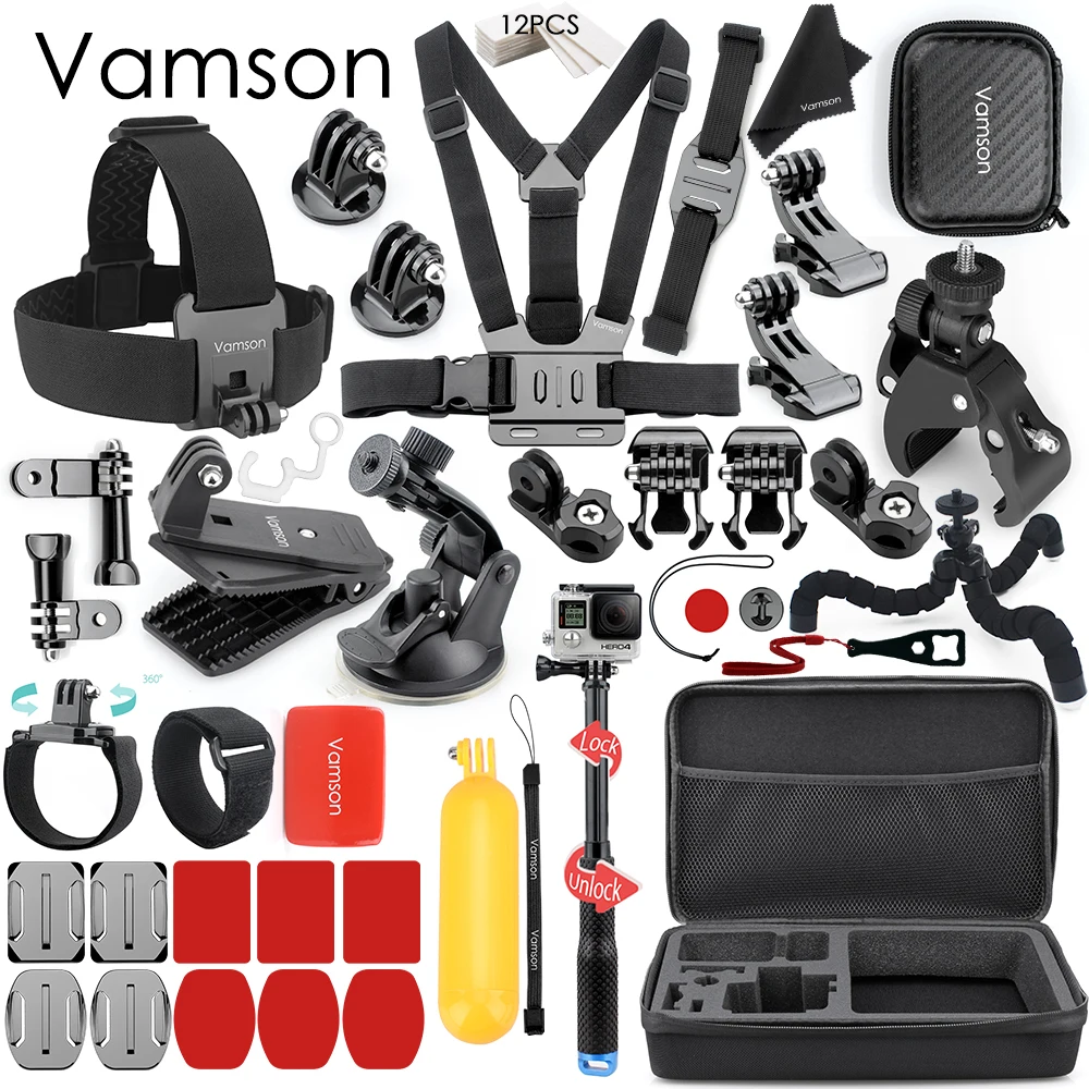 VS153C Vamson аксессуары для GoPro Hero 8 7 6 5 нагрудный ремень мотоциклетный зажим Коллекционная коробка для Xiaomi Yi 4K для SJCAM для Eken VS153C - Цвет: VS153C