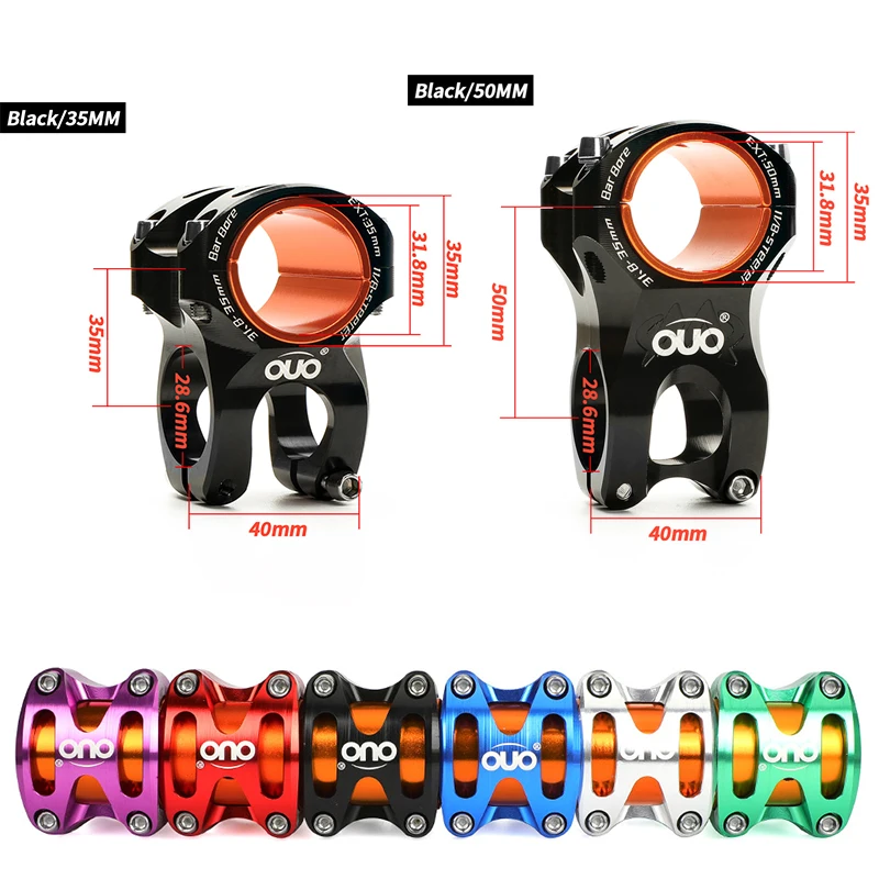 

Aluminium Alloy Mtb Stem Bike Handlebar Stand Fittings Integrated Molding 31.8mm Mountain Bike CNC Stem 35mm/50mm Road Bike Stem