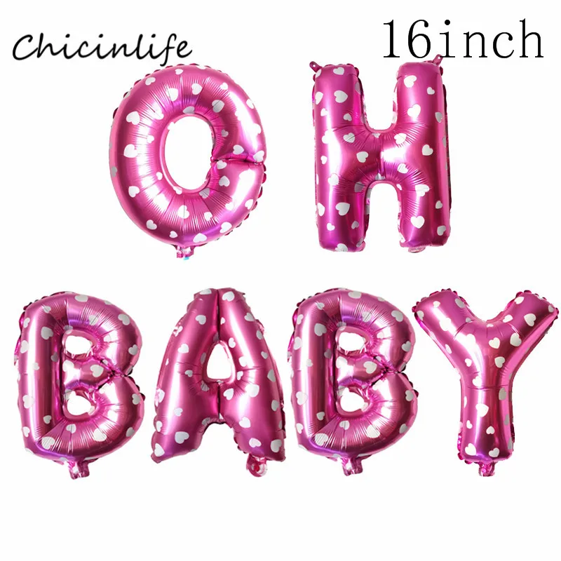 oh baby pink Chicinlife девушка день рождения тема это девушка с воздушными шарами баннер Baby Shower Девушка День рождения украшения Дети 1 день рождения Декор - Цвет: oh baby pink