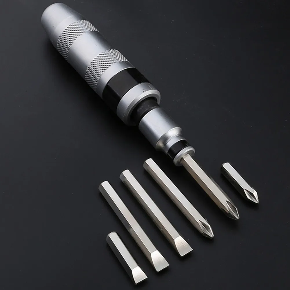 

Manual Impact Screwdriver Set Impact Driver Set Bolt Nut Extractor Repair Tool Screw Driver Chisel Bit Industrial Grade Multifun