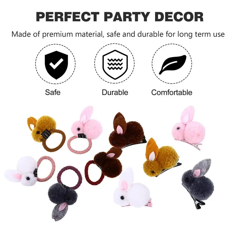 10 шт. пасхальные яйца повязка на голову плюшевые заколка для волос в виде кролика