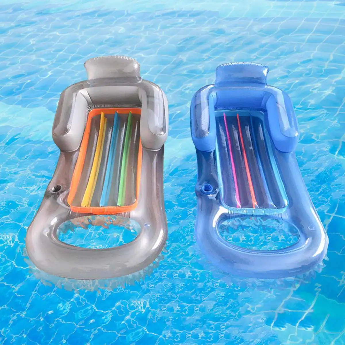 Inflatable Floating Row Beach Swimming Air Mattress Pool Floats Lounge Sleeping Bed for Water Sports Party 161x84cm | Спорт и
