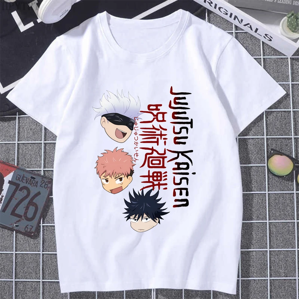 

Harajuku Jujutsu Kaisen Men T-shirt New Short Sleeved O-neck Unisex Japan Anime Tshirt Manga Vintage T Shirt Casual Man Clothes