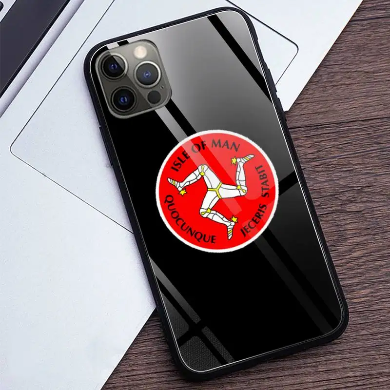 Чехол для телефона MOTO GP с изображением острова Мэна закаленное стекло iPhone 12 Pro Max