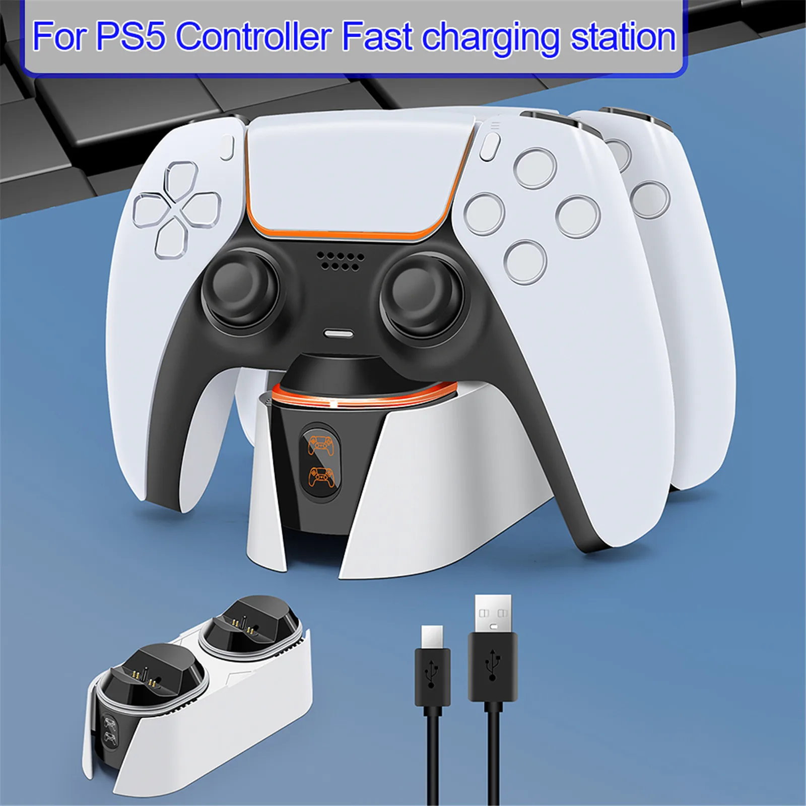 

Двойное быстрое зарядное устройство для PS5 беспроводной контроллер USB 3,1 Type-C зарядная док-станция для Sony PlayStation5 Джойстик Геймпад