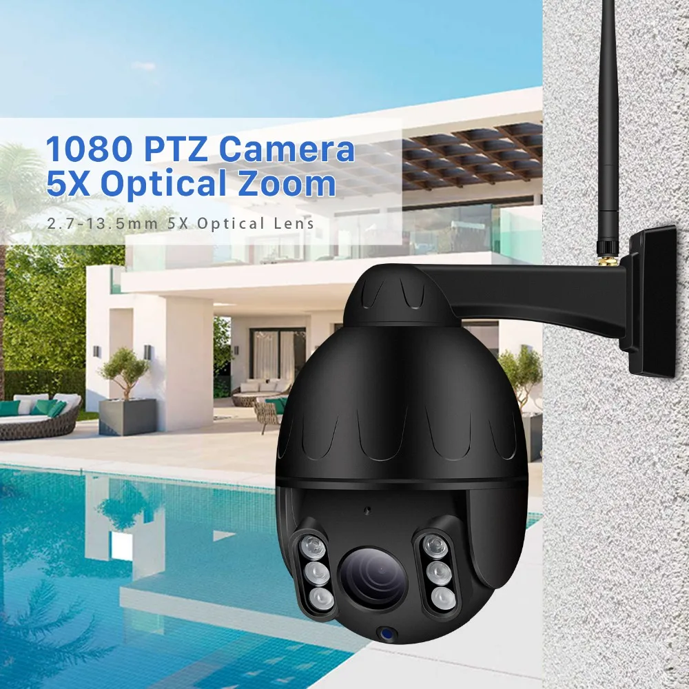 BESDER 1080P 5X зум камеры PTZ IP камера Wi-Fi Камера открытый Водонепроницаемый мини