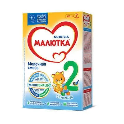 Молочная смесь Малютка 2 с 6 мес 300 гр
