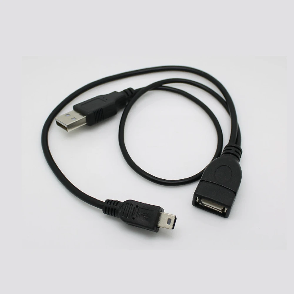

USB-A female to MiNI USB male data cable, 0.3m