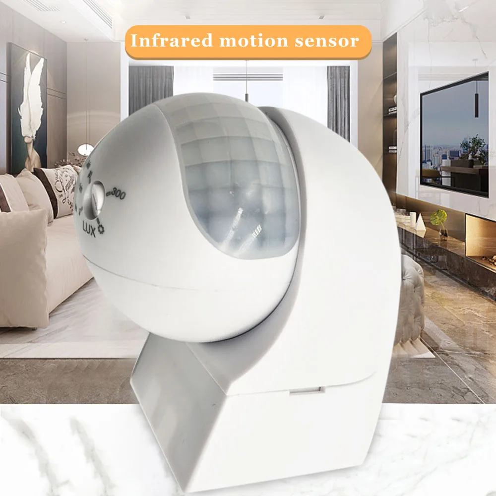 

Инфракрасный датчик движения 12m PIR детектор движения 2000LUX 220V-240V 50/60Hz 180 ° Домашняя безопасность переключатель с таймером