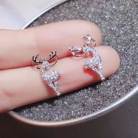 2021 new creative christmas ornaments gift fashion christmas elk ladies earrings new hot selling animal earrings