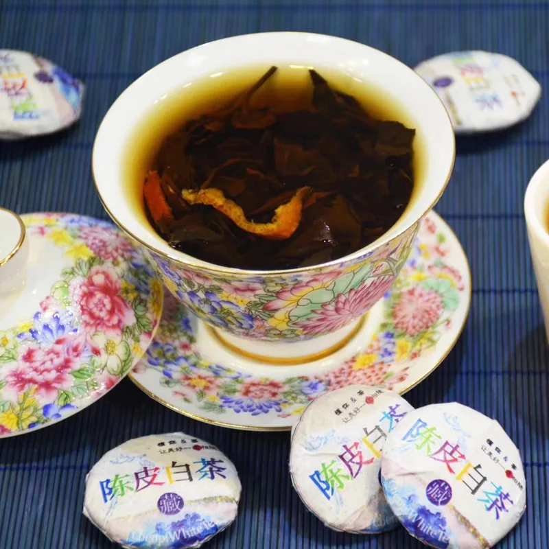 Чэнь пей старый и белый чай торт новый маленький чайный один слойка старого