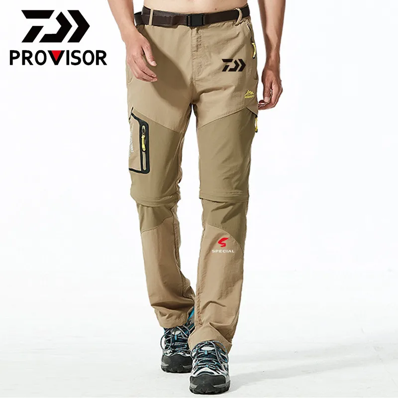 

2021 Fish Pants Outdoor Quick Dry Pants Men Summer Breathable Camping Trousers Removable Shorts Trekking Hunting Fishing Pants
