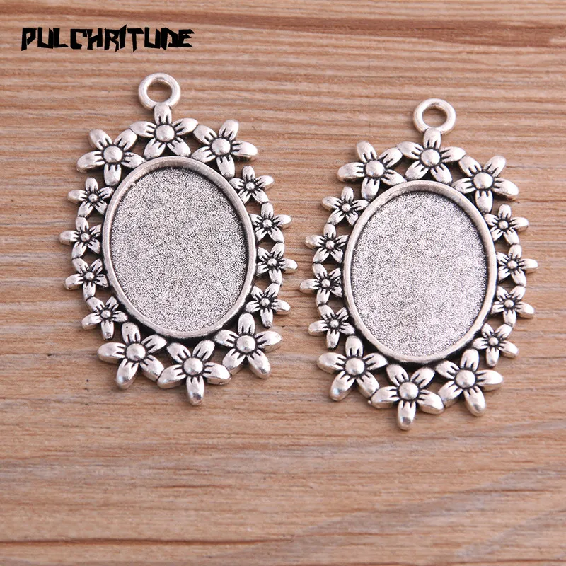 Овальный кабошон с подвеской 2 шт. 18 х25 мм два цвета | Украшения и аксессуары