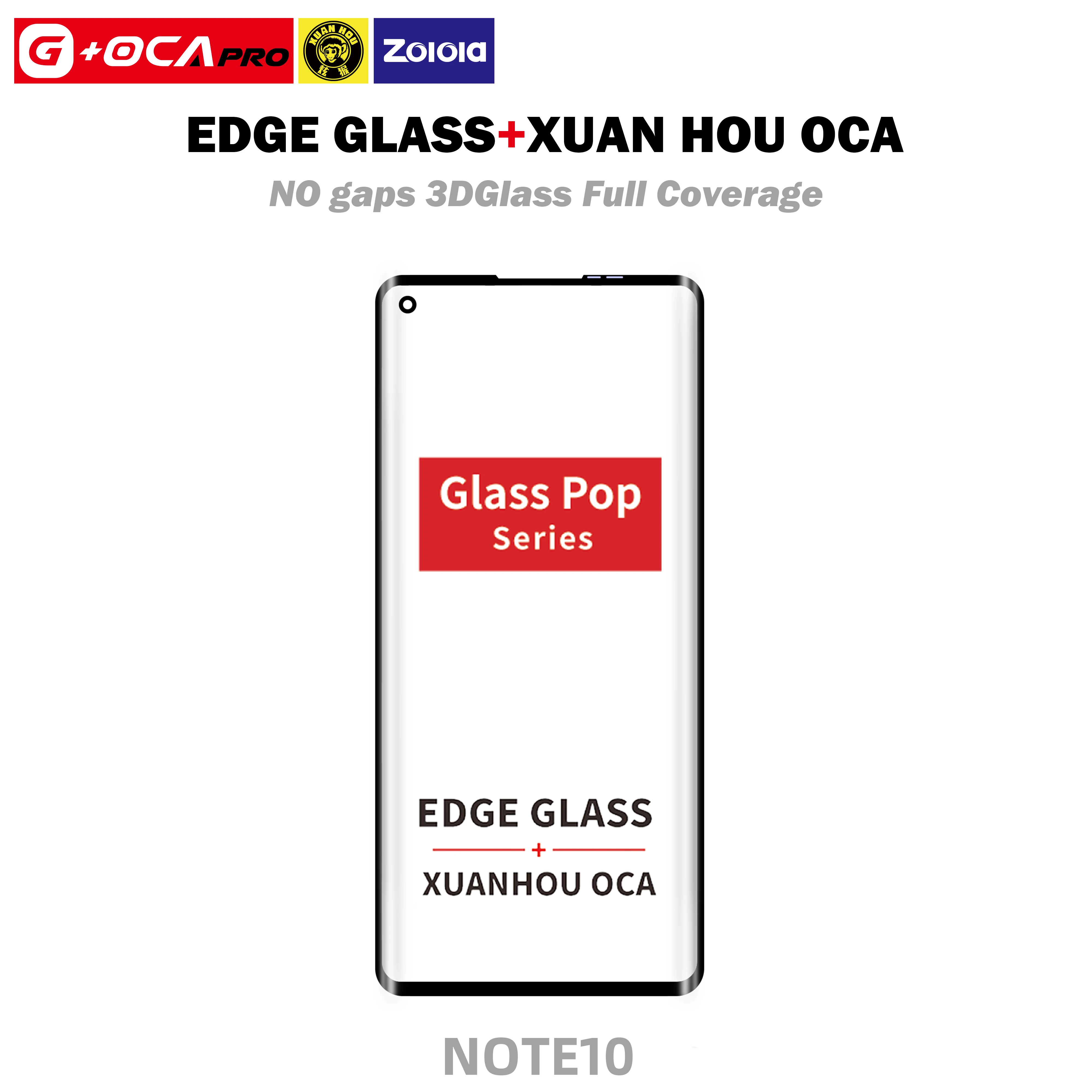 

Переднее стекло с клеем OCA для Xiaomi MI Note 10 Note 10 Pro Note 10 lite
