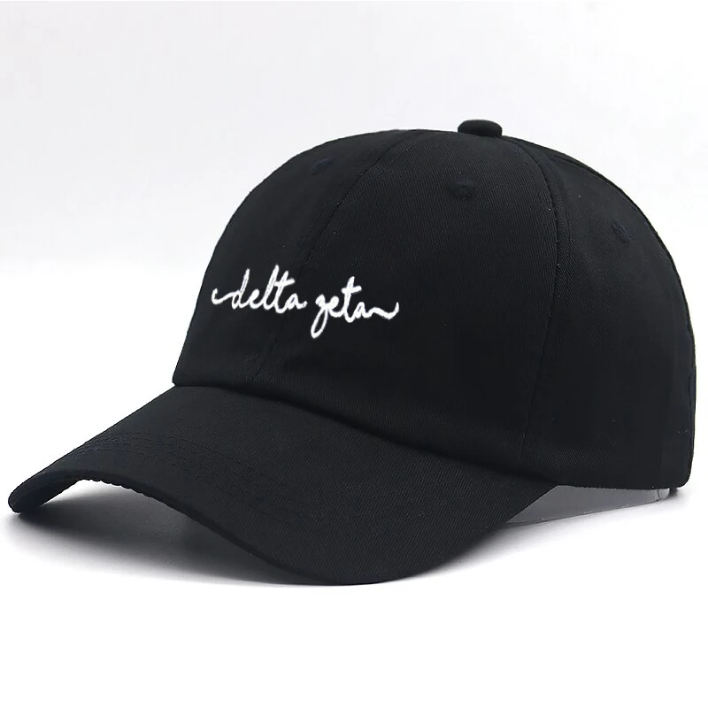 

100% cotto embroidery Delta Geta fashion baseball cap pure black adjustable hip hop dad hats men women new sports sapback hat