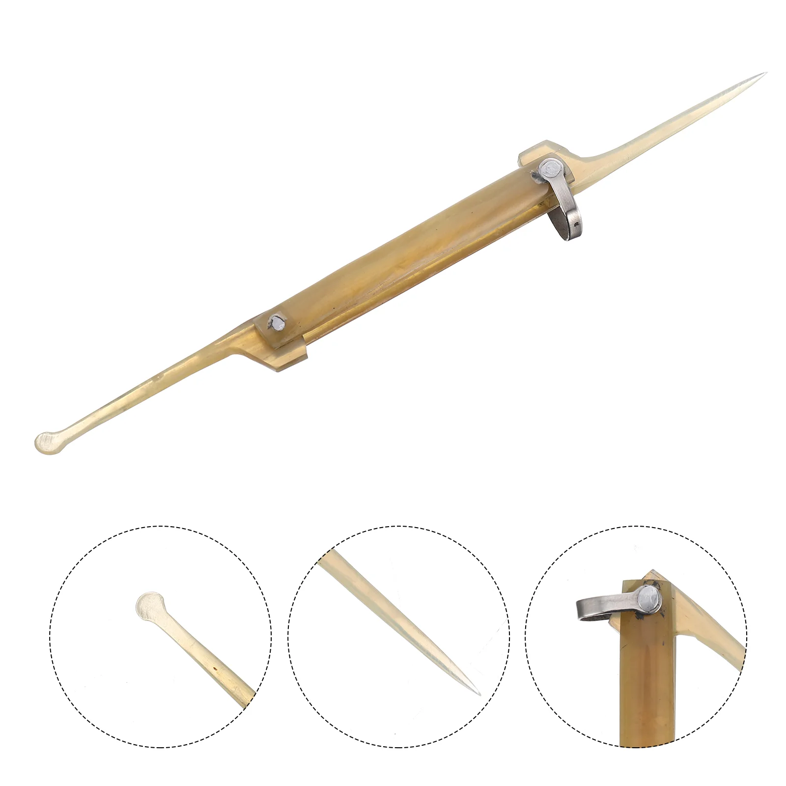 

1Pc 2-in-1 Toothpick Ear Pick Tooth Pick Ear Pick Cleaning Tool Keyring Pendant