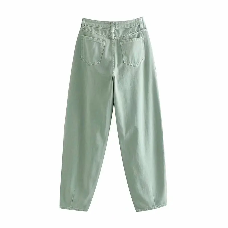

High Quality Spring Winter Cargo Pants Jeans High Waist Causal Pants Women Loose Solid Female Fashion Zipper Fly Pants Trousers